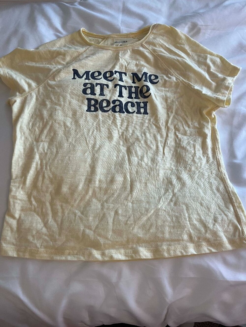 Hollister yellow meet me at the beach top